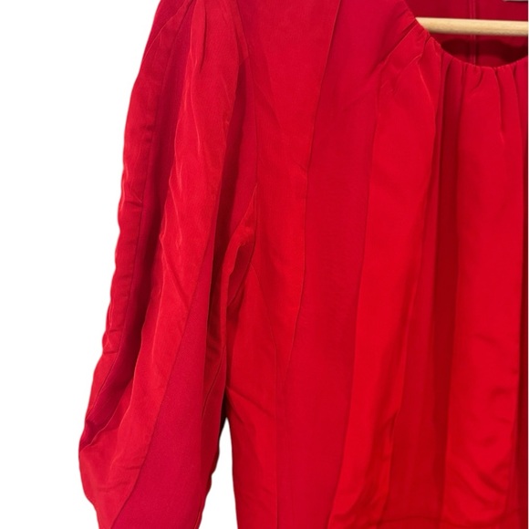 Everlane Red The City Stripe Ruched Dress - Picture 5 of 15